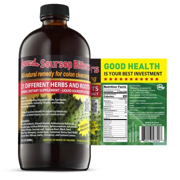 Amenazel Organic Soursop Bitters 16 oz