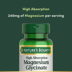 Vegetarian capsules with 240 mg magnesium glycinate—supports muscle, nerve, and bone health, plus stress relief and natural sleep support. Gentle on digestion.