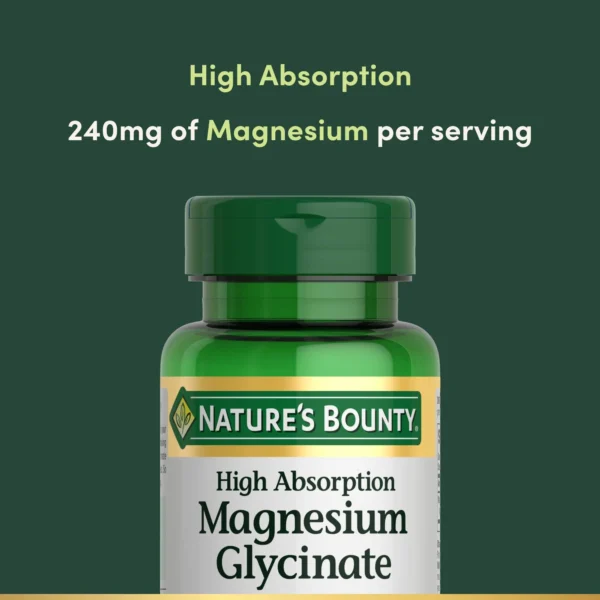 Vegetarian capsules with 240 mg magnesium glycinate—supports muscle, nerve, and bone health, plus stress relief and natural sleep support. Gentle on digestion.