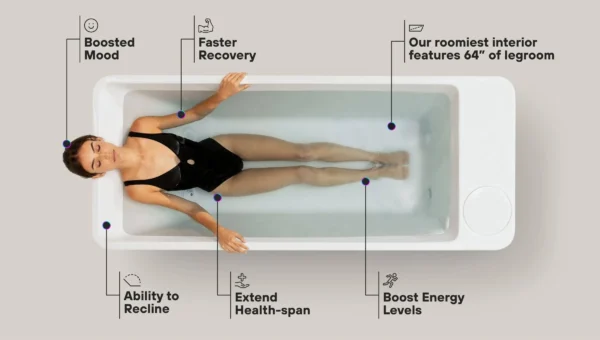 Plunge All-In cold plunge tub with chiller and smartphone control interface