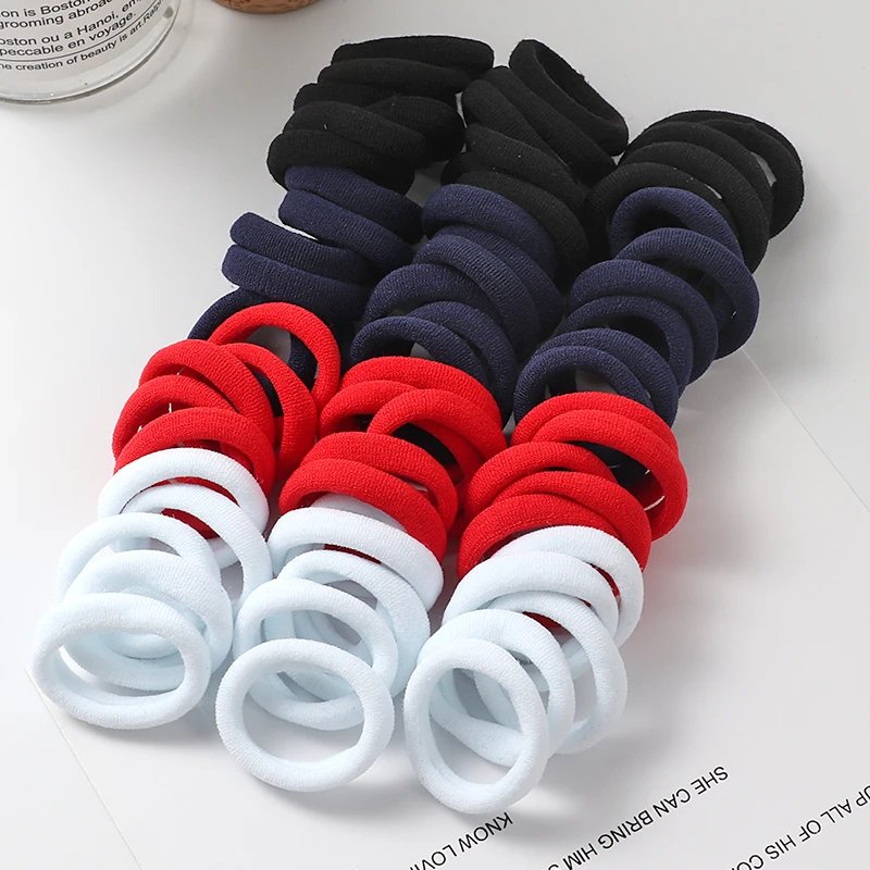 Solid Color Ponytail Holder 50 pcs Set Solid Color Ponytail Holder 50 pcs Set